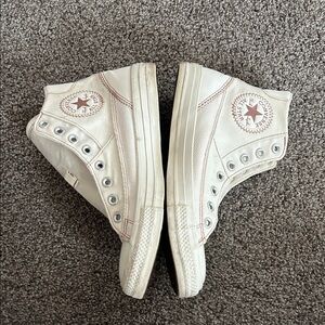 Converse Cream High-Top Sneakers
